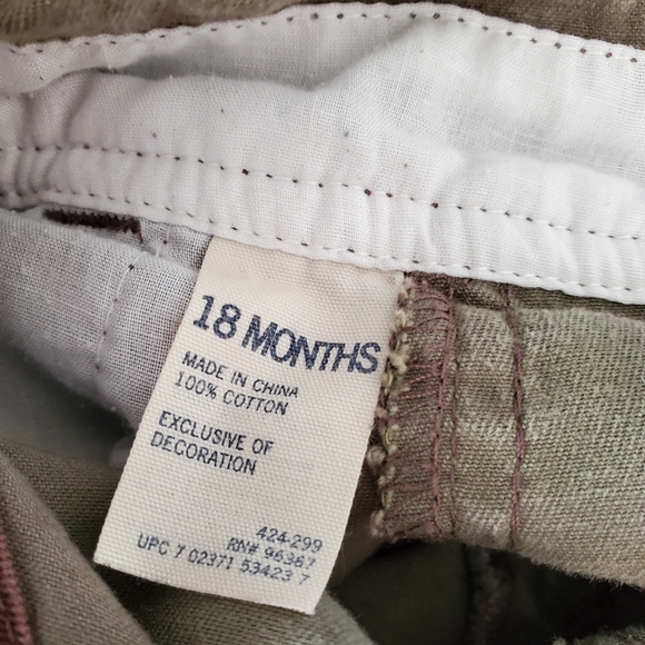 Oshkosh Vestbak Overalls 18 Months Green And Brown Camo Dinosaur - Picture 8 of 9